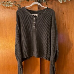 American Eagle Outfitters Knit Henley Pullover Sweater